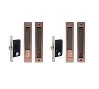 sdgDXFsr Poignées de porte, Ensemble coulissant de Patio à clé, 2 paquets(Red bronze)