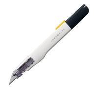 SDI - Cutter professionnel de haute précision SDI Ingenuity avec lame acier 9mm / 30º SK2+Cr. Ergonomique et gaucher. Couleur Ivoire, Mesure 14 cm