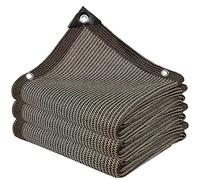 SDLLG Filet de Jardin - avec œillets - Marron - 3,5 x 4 m - en polyéthylène Haute densité - Protection Contre Le Vent - Filet d'ombrage - Filet de Protection UV - pour Jardin, Terrain de Sport