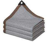 SDLLG Filet de Protection Solaire avec œillets en polyéthylène Haute densité - Gris - 3 x 7 m - Voile d'ombrage à 90% - Filet d'ombrage - Filet de Protection Contre Les UV - Respirant