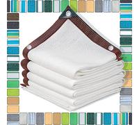 SDLLG Filet d'ombrage avec œillets - Blanc - 2,5 x 4 m - Voile d'ombrage à 90% - en polyéthylène Haute densité - Respirant, rafraîchissant - Filet de Protection Contre Le Vent - pour Balcon