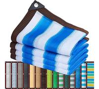 SDLLG Filet d'ombrage d'extérieur avec œillets - Voile d'ombrage à 90% - en polyéthylène Haute densité - Bleu-B - 1,5 x 4 m - Filet d'ombrage - Filet de Protection UV - Perméable à l'air