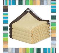 SDLLG Voile d'ombrage avec œillets - 90% - Résistant aux UV - en polyéthylène Haute densité - Jaune - A - 2,5 x 5 m - Filet de Protection UV - Léger et Durable
