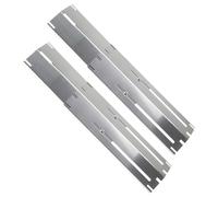 Sdlnklm 1 Pièce Grill Plaque Chauffante Couverture Brûleur Barbecue Déflecteur Chaleur en Fer Inoxydable Diffuseur Flamme Universel Installation Flexible, 2 pièces