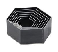 Sdlnklm 7 Pièces Emporte-pièce Cuir Modèle Cutter Punch Matrice Gabarit Géométrique Accessoire Artisanat en Acier Adapté à Réalisation Bracelets Accessoires M, Hexagone