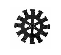 Sdlnklm Bineuse pour Motoculteur Trous Montage Centraux en Acier au Manganèse pour Jardinage Agriculture sur Pelouse Terrain Compact, 42cm, 12 Lames