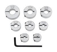 Sdlnklm Ensemble de 8 Butées de Profondeur de Perçage, Bagues Fendues, Mesure de Perçage Précise, Métal, Support de Perçage, Clé