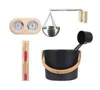 Sdlnklm Ensemble Sauna-bain de Vapeur avec Seau, Sablier et Louche pour La Salle de Sauna