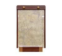 Sdlnklm Présentoir Nail Art Compact Présentoir Cadre Bois Sombre Légère Panneau D'exposition Pied Table pr Atelier, Style A