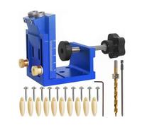 Sdlnklm Support Perçage Vertical Réglable Gabarit Perçage Oblique, Facile à Utiliser, pr Atelier, Menuisiers, Bricoleurs, Bleu