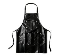 Sdlnklm Tablier à Poches Réglable Renforcé, Tablier En Similicuir, Imperméable, pr lon Coiffure, Barbiers, Noir