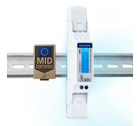 SDM120DB-MID Compteur d'électricité monophasé, sortie d'impulsion 1000imp, secteur 45A kWh, moniteur d'énergie sur rail DIN à faible coût, avec compteur d'impulsions, écran LCD rétroéclairé