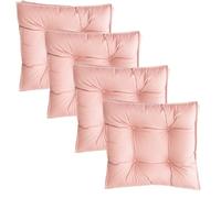 SDNAM Lot de 1/2/4 Coussin De Sol Coussin De Chaise Interieur/Exterieur 45x45/50x50 Carré Coussin De Siège, pour Intérieur et Extérieur, Bureau, Salle à Manger, Maison(Q8,4pcs 45x45X10cm/18x18X4in)
