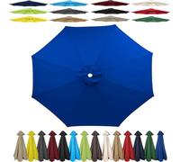SDNAM Tissu de Rechange pour Parasol de Jardin 2m/2,30m/2,7m/3,0m, 6/8 Baleines Housse de Rechange Auvent de Rechange pour Parasol d'extérieur(15S,3m/6ribs)