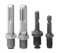 SDS Plus Mandrin Adaptateur Magnétique 4 Pièces Conversion Rapide Hexagonal Tête Ronde pour Perceuse Électrique Bricolage Professionnel Outil Précis et Solide