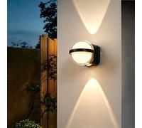 SDUYTDG Applique murale extérieure, éclairage extérieur en aluminium antirouille et étanche, lampe murale à éclairage vers le haut et vers le bas pour porche, garage ou terrasse