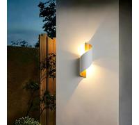 SDUYTDG Appliques murales extérieures modernes, étanches IP65, luminaire LED noir pour porche, lampe en aluminium 3000K pour maison