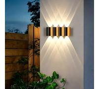 SDUYTDG Appliques murales LED extérieures étanches IP65, éclairage LED Haut et Bas, Style Moderne, Noir, pour Garage, Maison, terrasse, entrée, 3000K