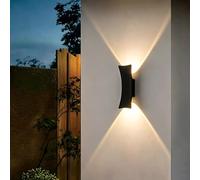 SDUYTDG Appliques murales LED extérieures/intérieures, éclairage vers le haut et vers le bas, étanches IP65, luminaires extérieurs en aluminium pour garage ou maison