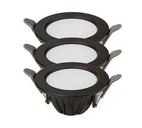 SDUYTDG Lot de 3 plafonniers à LED Noir Home Décor Plafonnier encastré 5 W, 7 W, 9 W, 12 W, 20 W Canless Downlight 2 Pouces-6 Pouces LED Encastrés