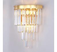 SDUYTDG Moderne Cristal Art Déco Luminaires pour Salle À Manger Applique Murale Salle De Bains Lumière Or/Noir Entrée Applique Vanité Miroir Applique E12 Base