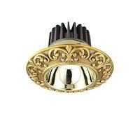 SDUYTDG Spot encastré en Laiton Massif 3 Pouces 6W, 8W, 10W, 12W, 14W, luminaires encastrés à LED sans canule, IRC> 92, Lampe en cuivre, plafonnier encastré, 6000k, 4000k, 3000k