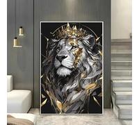 SDVIB Affiche et impressions abstraites modernes de lion, peinture sur toile, art mural pour salon (30x45cm/sans cadre)