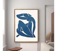 SDVIB Matisse Femme Nue Moderne Abstrait Bleu Mur Art Affiches Et Gravures Toile Peinture Photos pour Salon Décor 60x80 cm Sans Cadre