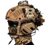 SDYAYFGE Protection Casque Airsoft,Jeux avec Ensemble Complet Incluant Masque Écouteur Lunettes Lampe Poche Support NVG Et Tampon EPP pour Cosplay Tir Sportif Chasse en Plein Air