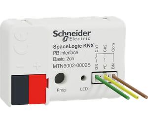 SE MTN6002-0002S - SpaceLogic KNX Secure Button interface, 2 voies, basique