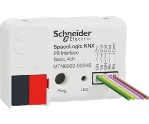 SE MTN6002-0004S - SpaceLogic KNX Secure Button interface, 4 voies, basique