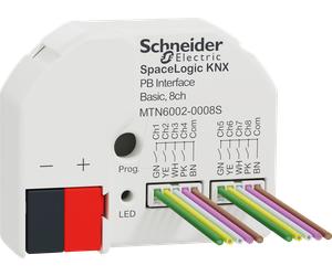 SE MTN6002-0008S - Interface de bouton sécurisé SpaceLogic KNX, 8 voies, basique