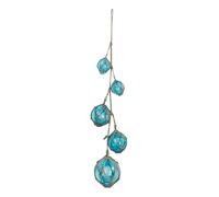 Sea-Club Boule de pêche décorative en verre / rosée Ø 10 cm Bleu mer