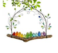 Sea Glass Bird - Colorful Handmade Decor, Sea Glass Bird Perch with Handcrafted Quality, Birthday Balcony Garden, Indoor Outdoor Nature Lovers, Window Home Ornament for Decorative Display