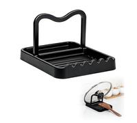 SEABABOO 1 Pieces Générique Porte-Couvercles, Support de Rangement de Cuisine Anti-Dérapant, Range-Couvercles de Cuisine pour Planche à Découper Assiette Plat Spatule Armoire, Noir