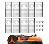SEABABOO 9 Pieces Lames De Rechange Robot Tondeuse Inox Couteaux De Remplacement Pour Parkside PMRA/PMRDA Lame Tondeuse Robot Acier Inoxydable Entretien Jardin Tonte