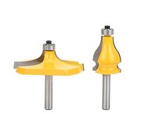 SEAFRONT 2pcs Fraise à Affleurer pour Table, Queue de 8mm | Fraise à Affleurer, Tête en Alliage YG6, Corps en Acier au Carbone 45#, Revêtement Résistant à la Chaleur, Compatible avec