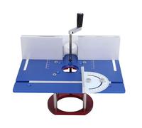 SEAFRONT Base élévatrice de Table de Routeur Système de Levage de Routeur Ascenseur de Manuel avec Base en Alliage D'aluminium Course de 51 Mm pour Machines à Bois Moteur 63,8-65 Mm (BLUE)