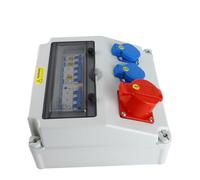 SEAFRONT Boîte de Prise Industrielle, Boîte de Prise électrique ABS avec Disjoncteur, 2 Cœurs 220 à 250 V 16 A et 5 Cœurs 380 à 415 V 16 A, IP54 IP44 pour Utilisation en Extérieur