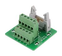 SEAFRONT Carte de Dérivation PLC Connecteur de Bornier à Broche Mâle 10Pin | PCB Vert, Câblage à Borne à Vis, Montage sur Rail DIN, Rails 15, 32, 35 Mm, Module D’interface, Pas de 2,54 Mm, Vis