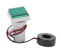 SEAFRONT Compteur de Courant de Tension Affichage LED Voltmètre AC Ampèremètre Indicateur de Fréquence 60 V à 500 V 0 à 100 A 20 à 75 Hz Testeur monophasé Compact pour électriciens Domestiques (GREEN)