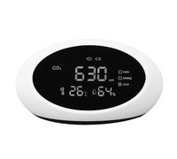 SEAFRONT Détecteur de CO2 Compteur de Dioxyde de Carbone Moniteur de CO2 Haute Précision 400-5000 Ppm avec Batterie Rechargeable 3000 MAh Alarme Sonore pour la qualité de L'air Intérieur