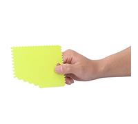 SEAFRONT Ensemble de 3 Emporte-pièces en Plastique pour Grattoir à Crème à Gâteau avec Bord de Dents Irrégulier de 3,7 à 4,7 Pouces pour la Décoration de Gâteaux à Faire Soi-même, Lisser la Pâte, le