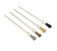 SEAFRONT Ensemble de Brosses Métalliques en Acier Inoxydable, Mini Brosse Métallique 3 X 100 Mm avec Brosses Revêtues de Cuivre pour Perceuse électrique, élimination de la Rouille, Polissage,