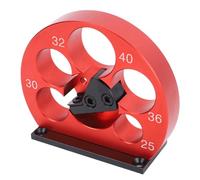 SEAFRONT Gabarit de Coupe-Lame en Carbure cémenté pour Fabricant de Chevilles, Kit de Gabarit de Cheville en Alliage D'aluminium à 5 Trous 25-40 Mm avec Lame en Carbure Réglable pour