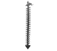 SEAFRONT Jauge à Neige en Fer de 36 Pouces, Jauge de Profondeur de Neige Extérieure, Bâton de Mesure en 4 Parties avec Support de Clôture, Hauteur 118 Cm, Décoration d'hiver de Jardin de Cour pour