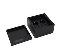 SEAFRONT Kit de Boîte de Prise de Courant Encastrée au Sol 16A 4000W, 2 Prises de Courant Encastrées au Sol avec Couvercle Rabattable, Joint d'étanchéité étanche pour Bureau, Hôtel,