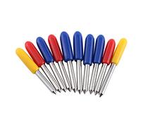 SEAFRONT Lames de Couteau de Coupe de Traceur 10 Pièces Lames de Coupe en Carbure cémenté 30 45 60 Degrés Arbre de 2 Mm Longueur de 24 Mm avec Capuchons pour Couper Les Utilisateurs de Supports (Mix)