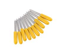 SEAFRONT Lames de Couteau de Coupe de Traceur 10 Pièces Lames de Coupe en Carbure cémenté 30 45 60 Degrés Arbre de 2 Mm Longueur de 24 Mm avec Capuchons pour Couper Les Utilisateurs de Supports (30°)