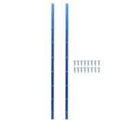 SEAFRONT Lot de 2 Rails en T en Alliage D'aluminium avec Fente en T de 800 Mm, Section à Double Coupe, Trous de Montage Pré-percés Oxydés Bleus avec Vis pour Gabarits de Travail d